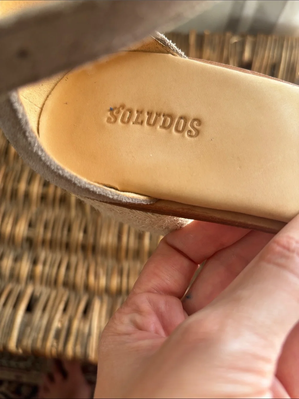 Suannos Taupe Suede Ankle-Strap Block Heel Sandals